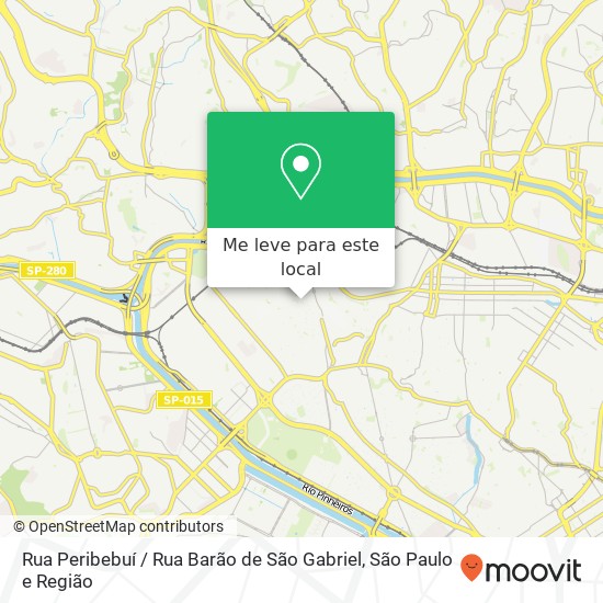 Rua Peribebuí / Rua Barão de São Gabriel mapa