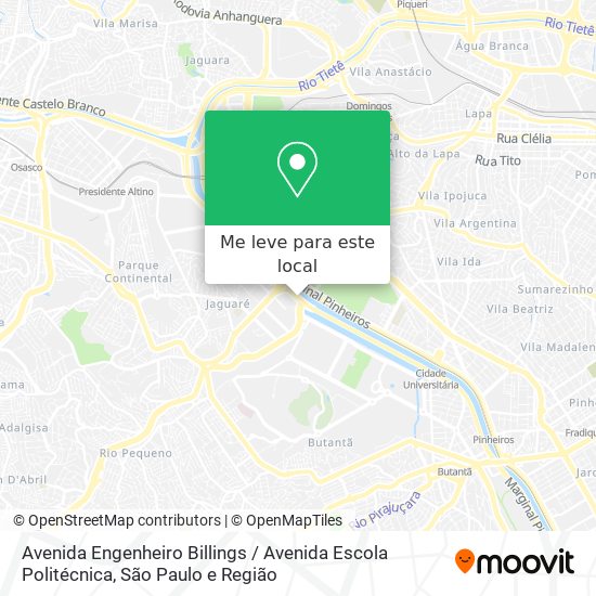Avenida Engenheiro Billings / Avenida Escola Politécnica mapa