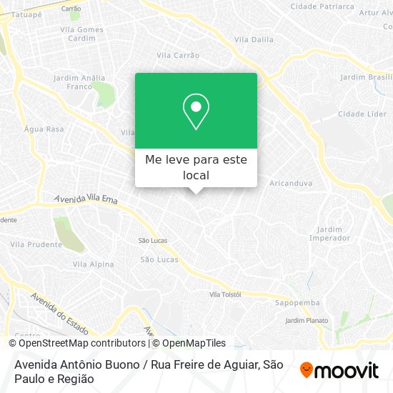 Avenida Antônio Buono / Rua Freire de Aguiar mapa