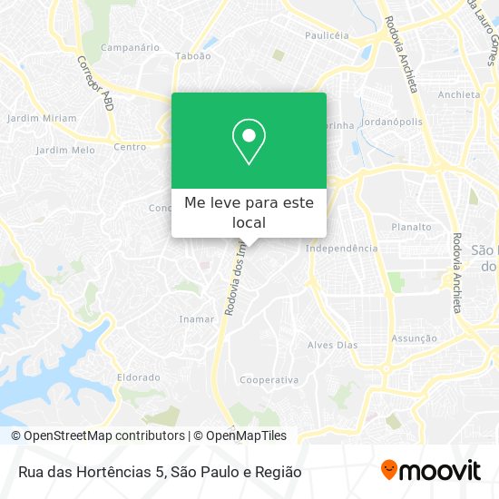 Rua das Hortências 5 mapa