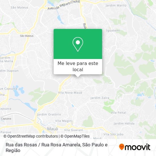 Rua das Rosas / Rua Rosa Amarela mapa
