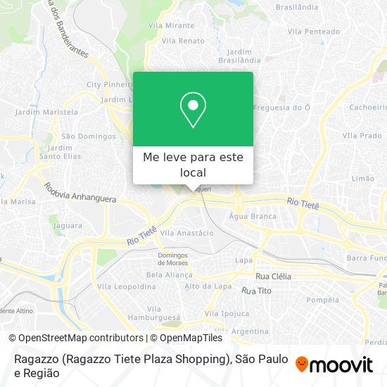 Ragazzo (Ragazzo Tiete Plaza Shopping) mapa