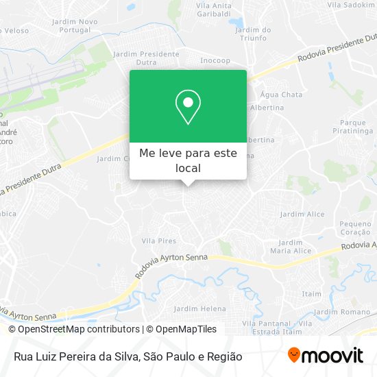 Rua Luiz Pereira da Silva mapa