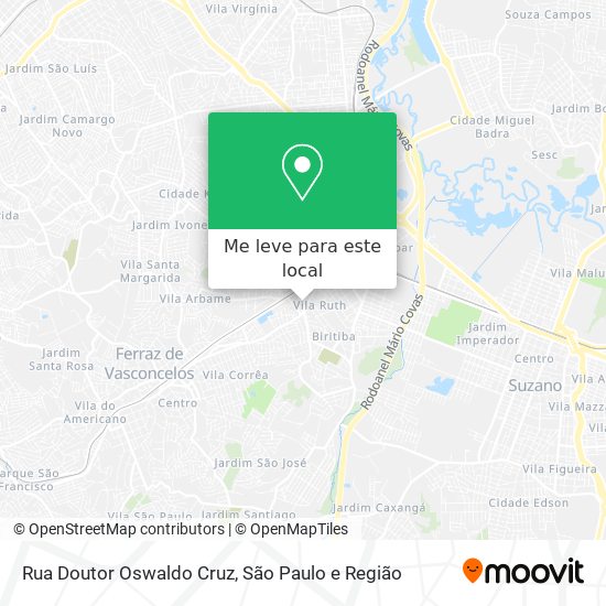 Rua Doutor Oswaldo Cruz mapa
