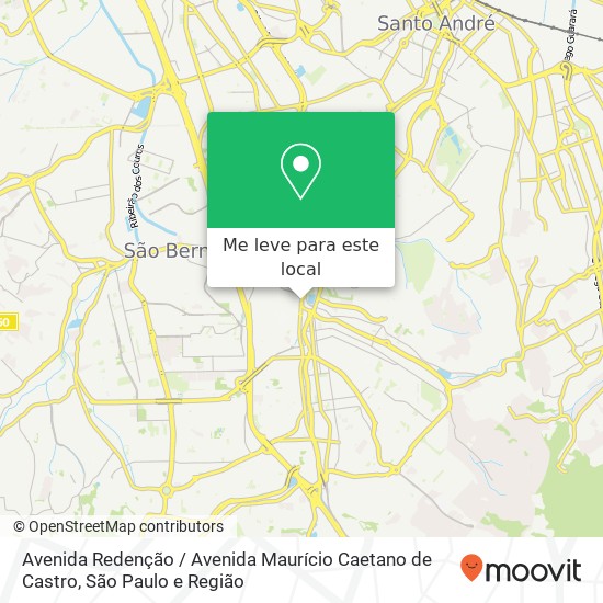 Avenida Redenção / Avenida Maurício Caetano de Castro mapa