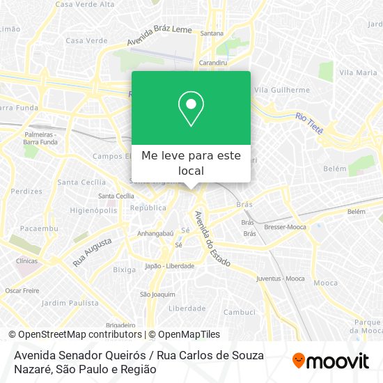 Avenida Senador Queirós / Rua Carlos de Souza Nazaré mapa