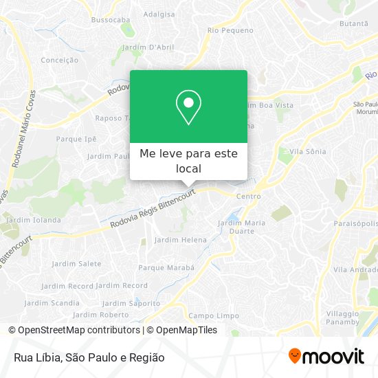 Rua Líbia mapa