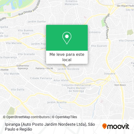 Ipiranga (Auto Posto Jardim Nordeste Ltda) mapa