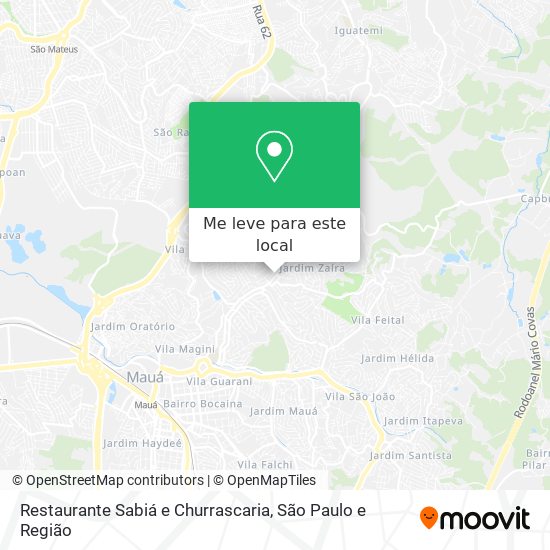 Restaurante Sabiá e Churrascaria mapa