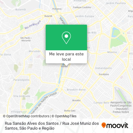 Rua Sansão Alves dos Santos / Rua José Muniz dos Santos mapa