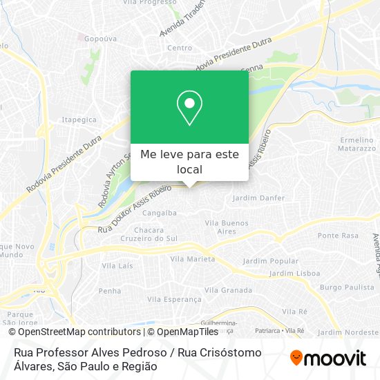 Rua Professor Alves Pedroso / Rua Crisóstomo Álvares mapa