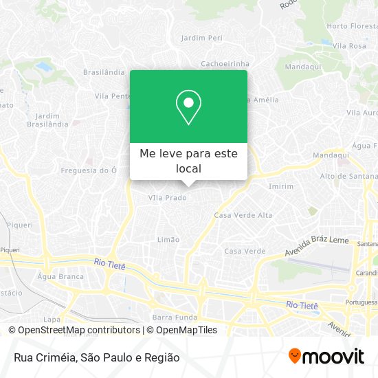 Rua Criméia mapa