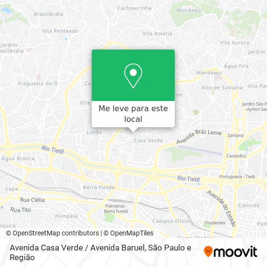 Avenida Casa Verde / Avenida Baruel mapa