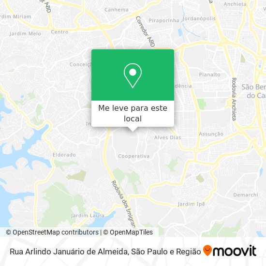 Rua Arlindo Januário de Almeida mapa