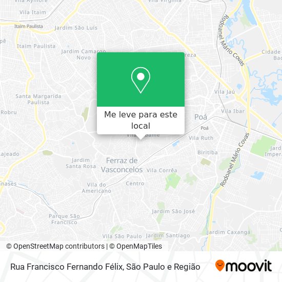 Rua Francisco Fernando Félix mapa