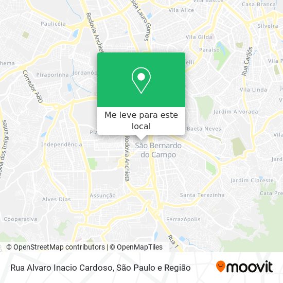 Rua Alvaro Inacio Cardoso mapa