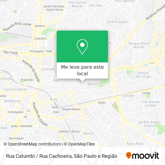 Rua Catumbi / Rua Cachoeira mapa