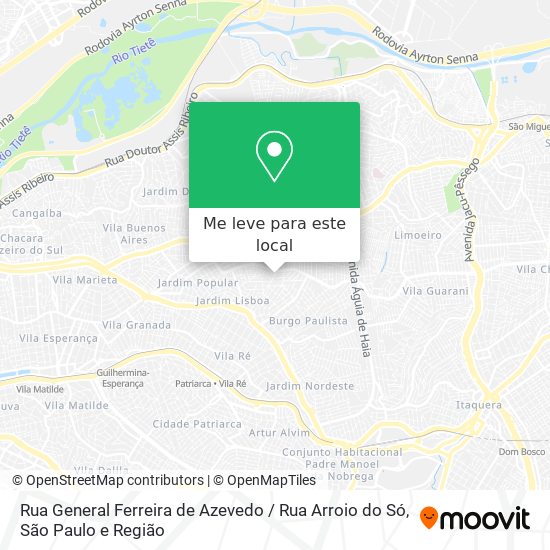 Rua General Ferreira de Azevedo / Rua Arroio do Só mapa