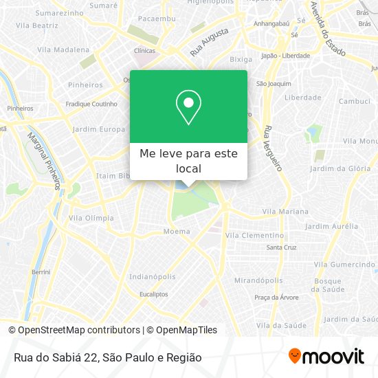 Rua do Sabiá 22 mapa