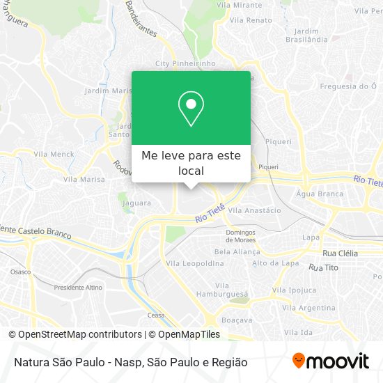 Natura São Paulo - Nasp mapa
