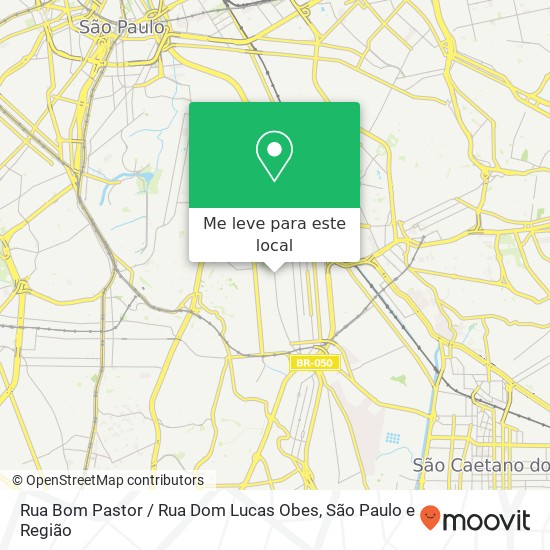 Rua Bom Pastor / Rua Dom Lucas Obes mapa