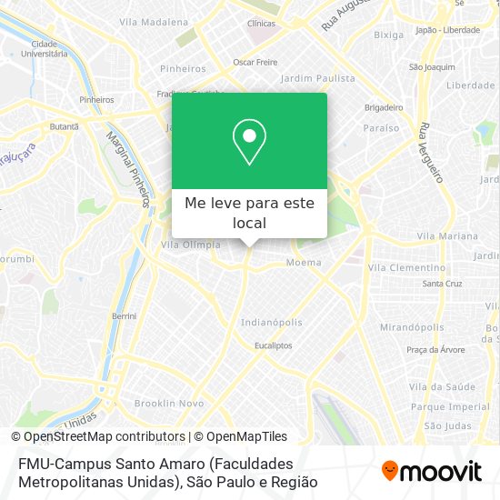 FMU-Campus Santo Amaro (Faculdades Metropolitanas Unidas) mapa