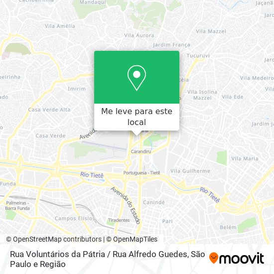 Rua Voluntários da Pátria / Rua Alfredo Guedes mapa