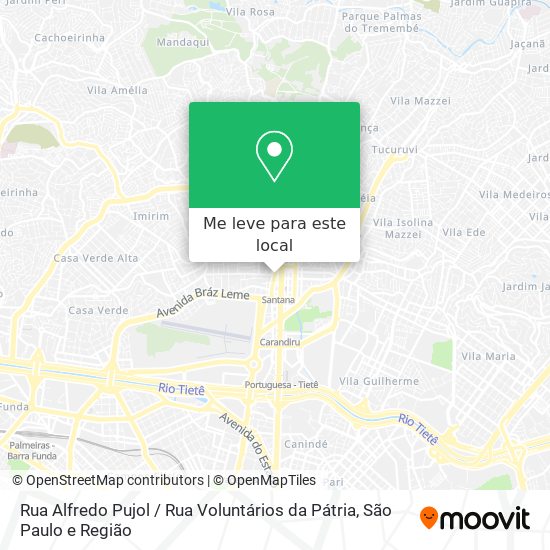 Rua Alfredo Pujol / Rua Voluntários da Pátria mapa