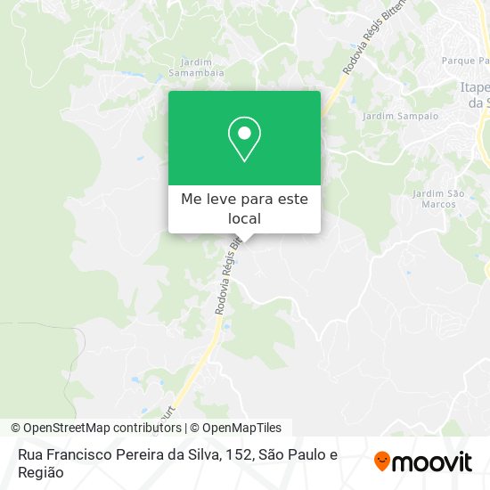 Rua Francisco Pereira da Silva, 152 mapa