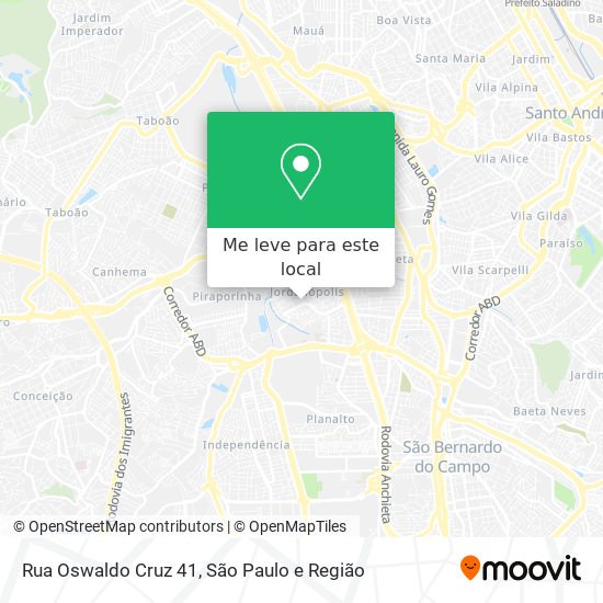 Rua Oswaldo Cruz 41 mapa