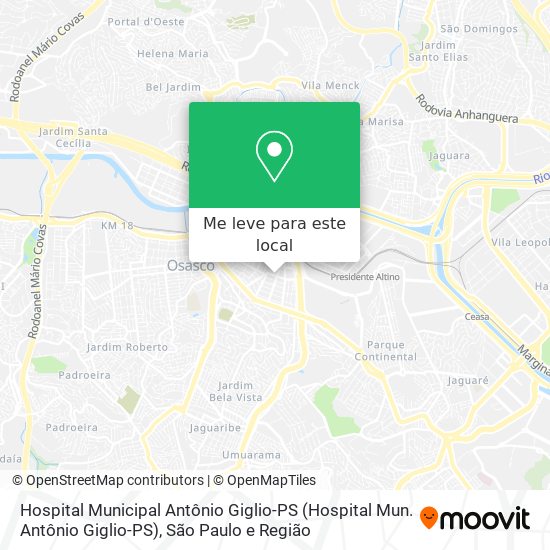 Hospital Municipal Antônio Giglio-PS mapa