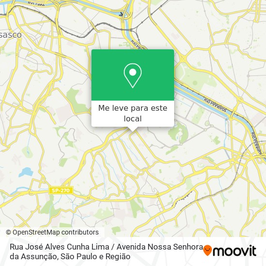 Rua José Alves Cunha Lima / Avenida Nossa Senhora da Assunção mapa