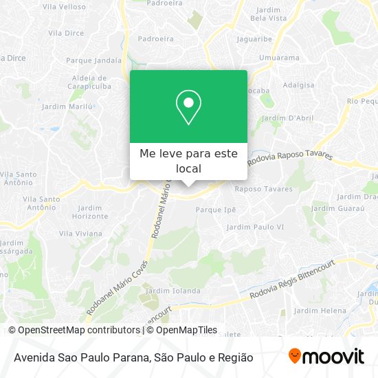 Avenida Sao Paulo Parana mapa