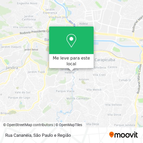 Rua Cananéia mapa