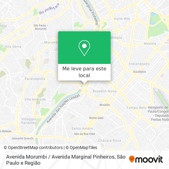 Avenida Morumbi / Avenida Marginal Pinheiros mapa