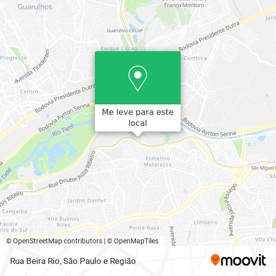 Rua Beira Rio mapa