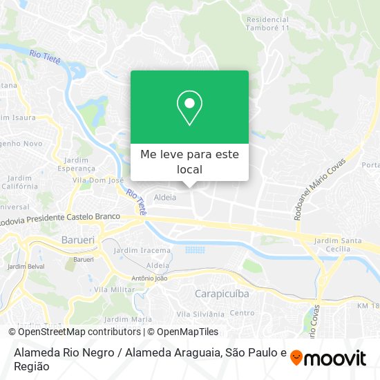 Alameda Rio Negro / Alameda Araguaia mapa