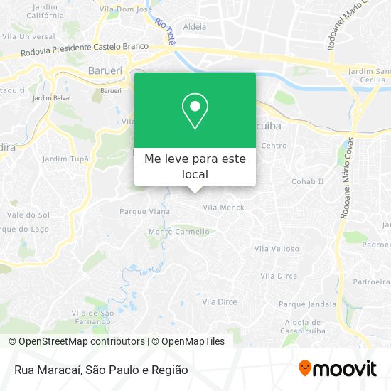 Rua Maracaí mapa
