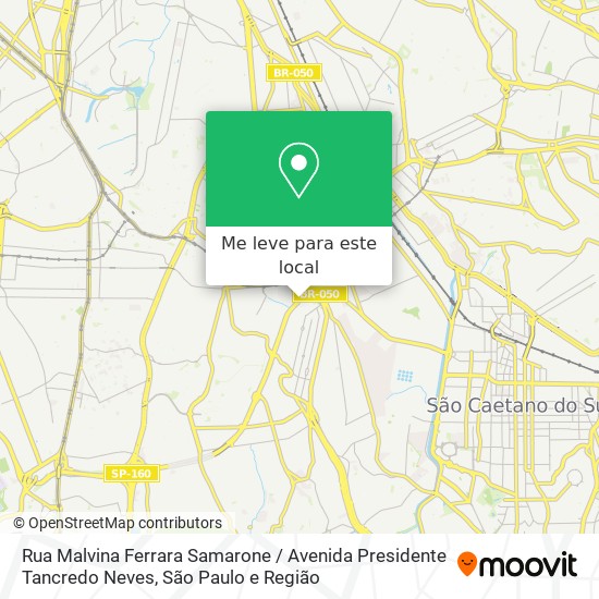 Rua Malvina Ferrara Samarone / Avenida Presidente Tancredo Neves mapa