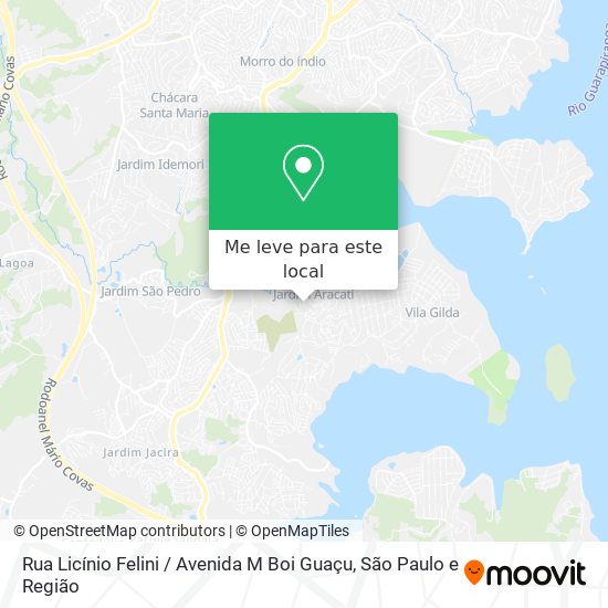 Rua Licínio Felini / Avenida M Boi Guaçu mapa
