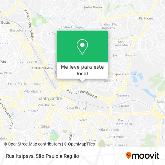 Rua Itaipava mapa