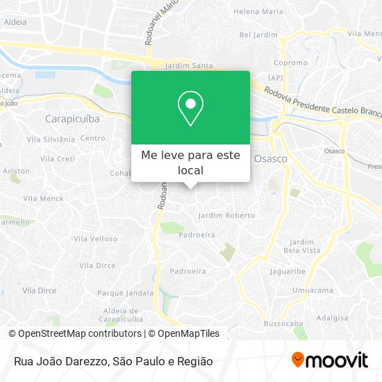 Rua João Darezzo mapa