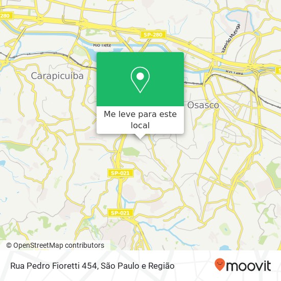 Rua Pedro Fioretti 454 mapa
