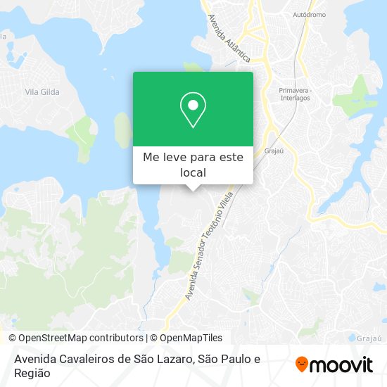 Avenida Cavaleiros de São Lazaro mapa