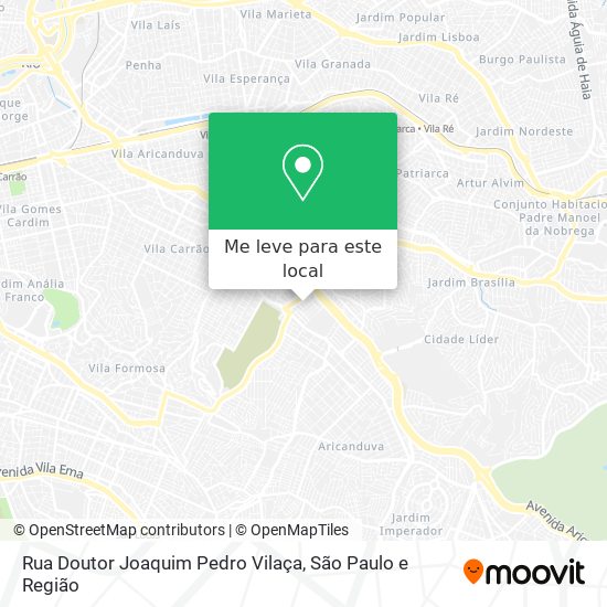 Rua Doutor Joaquim Pedro Vilaça mapa