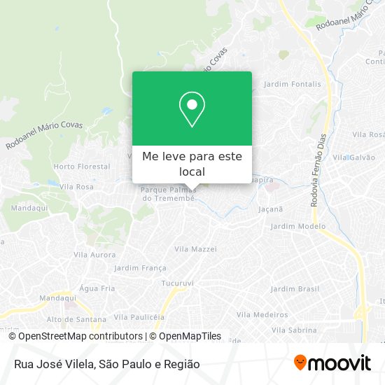 Rua José Vilela mapa