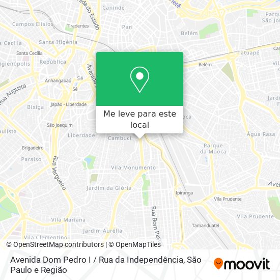 Avenida Dom Pedro I / Rua da Independência mapa
