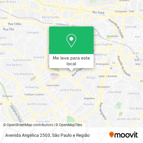 Avenida Angélica 2503 mapa