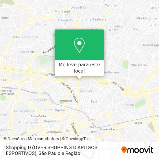 Shopping D (OVER SHOPPING D ARTIGOS ESPORTIVOS) mapa