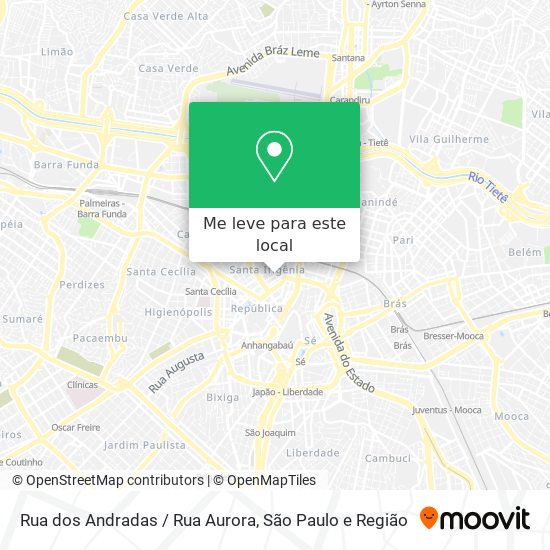 Rua dos Andradas / Rua Aurora mapa